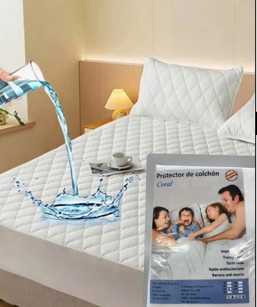 Protector de Colchón — Impermeable, antibacteriano